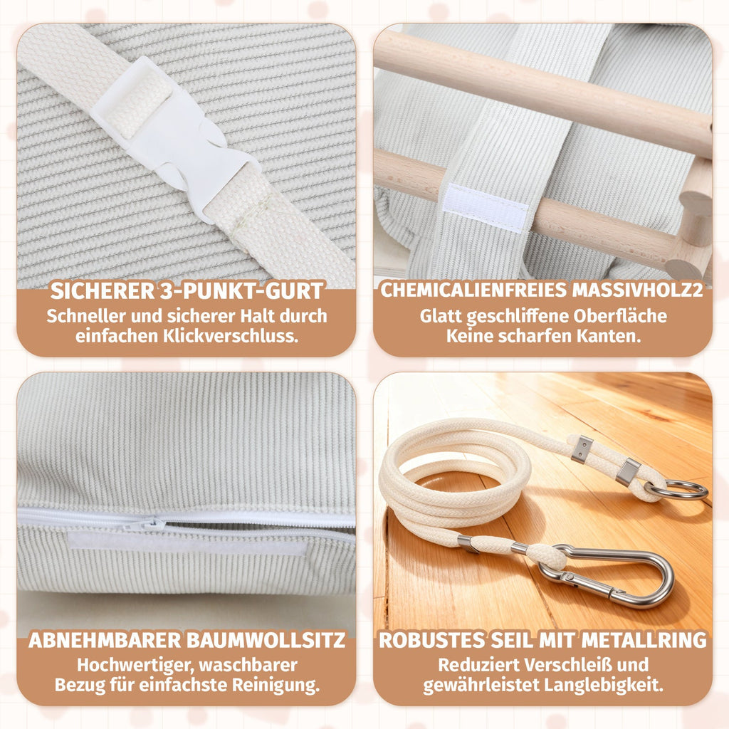 Cosmo Go Babyschaukel 3-in-1 Höhenverstellbar mit Kissen