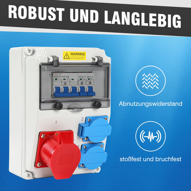 Cosmo Go Baustromverteiler 2xSchuko-Steckdose und CEE-Steckdose 16A Main Image