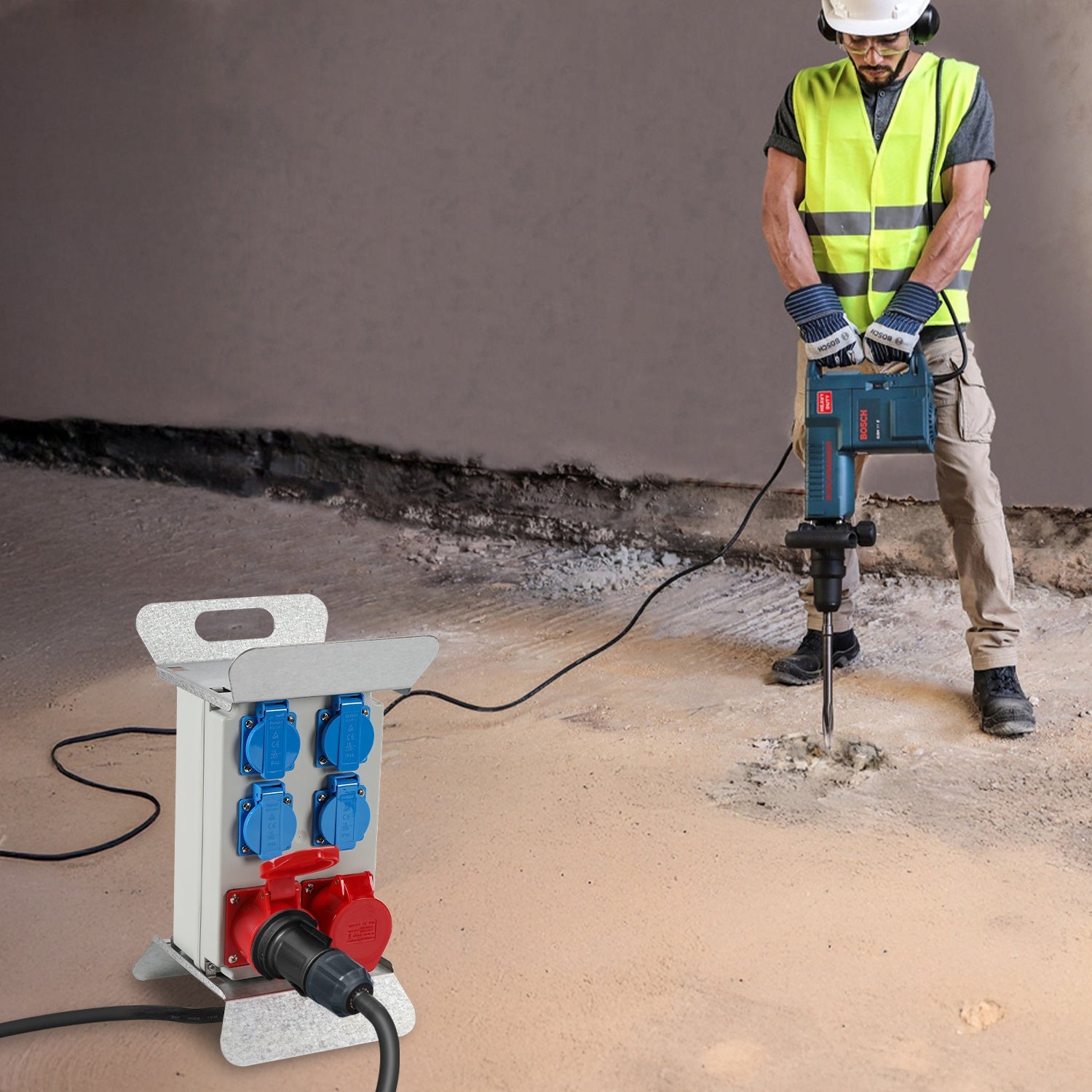 Cosmo Go Baustromverteiler CEE 2 x 16A 400V+4x 230V 5 Polig