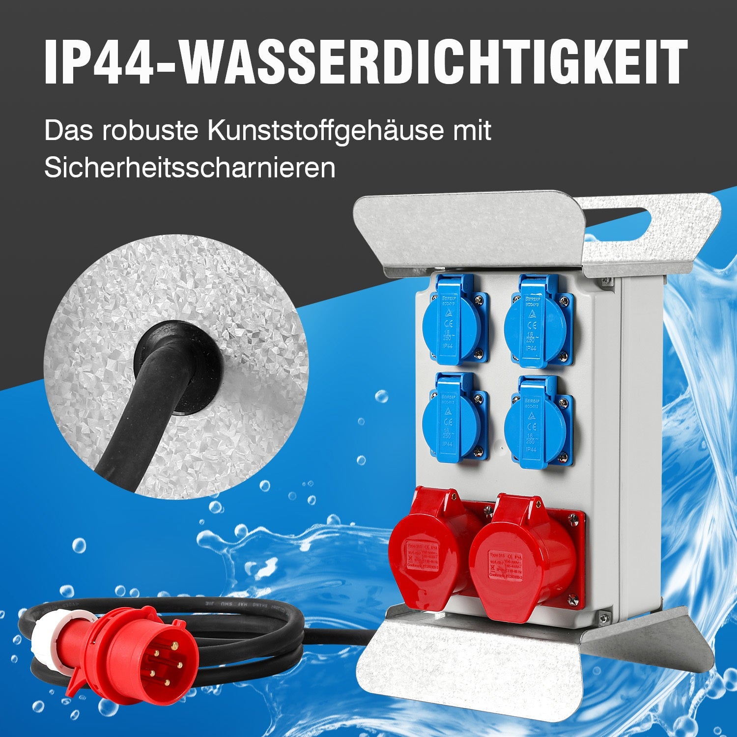 Cosmo Go Baustromverteiler CEE 2 x 16A 400V+4x 230V 5 Polig