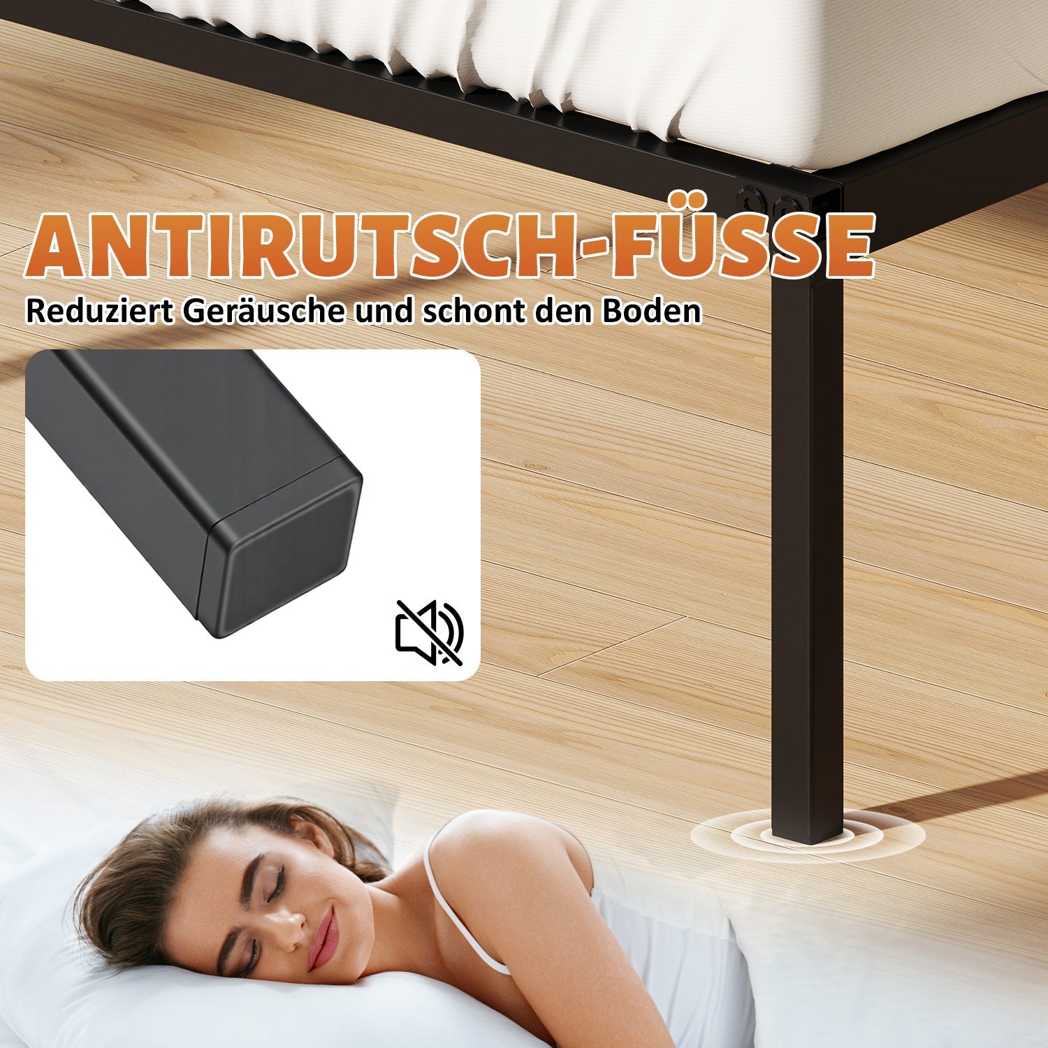 Cosmo Go Bettgestell Faltbar Bettrahmen 90x200cm