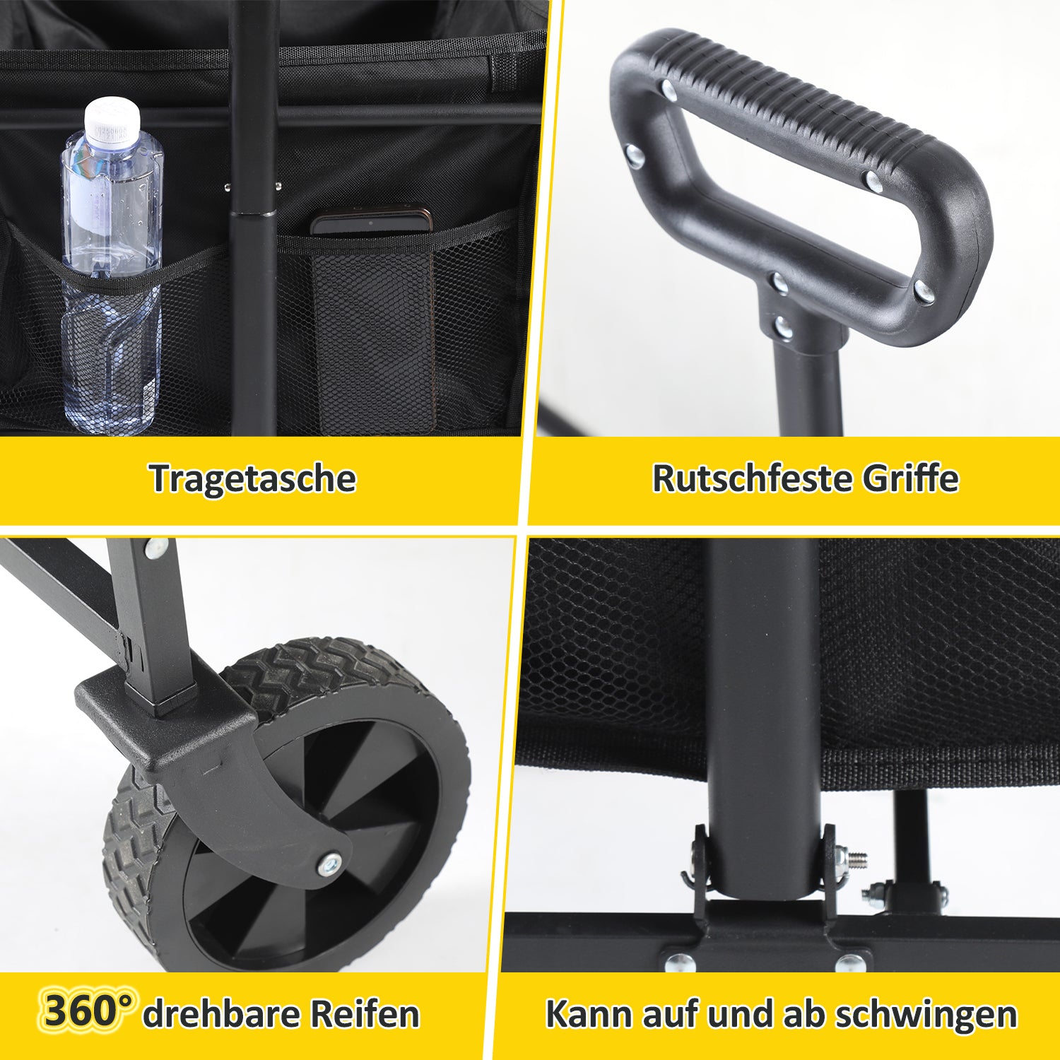 Cosmo Go Faltbar Bollerwagen Transportwagen 60L
