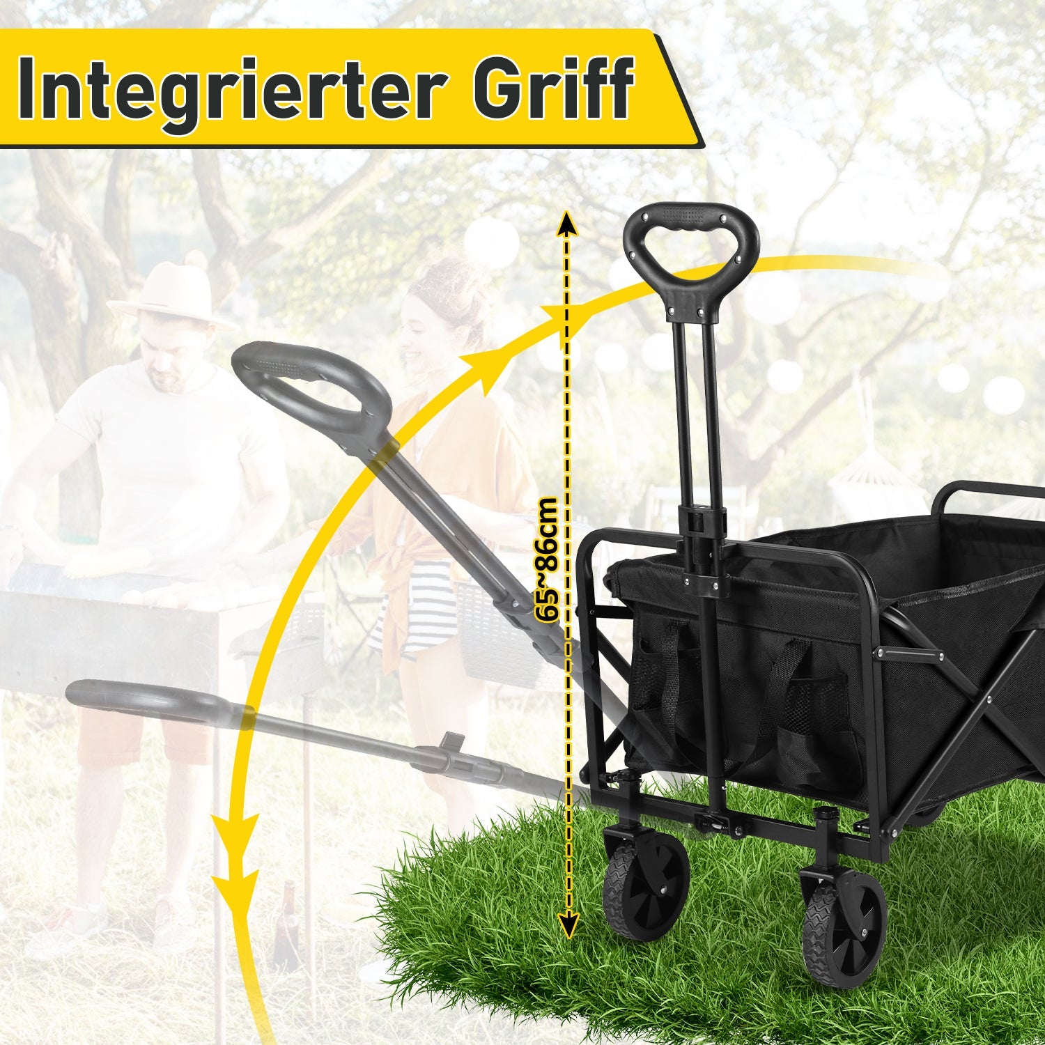 Cosmo Go Bollerwagen Transportwagen Faltbar 60L