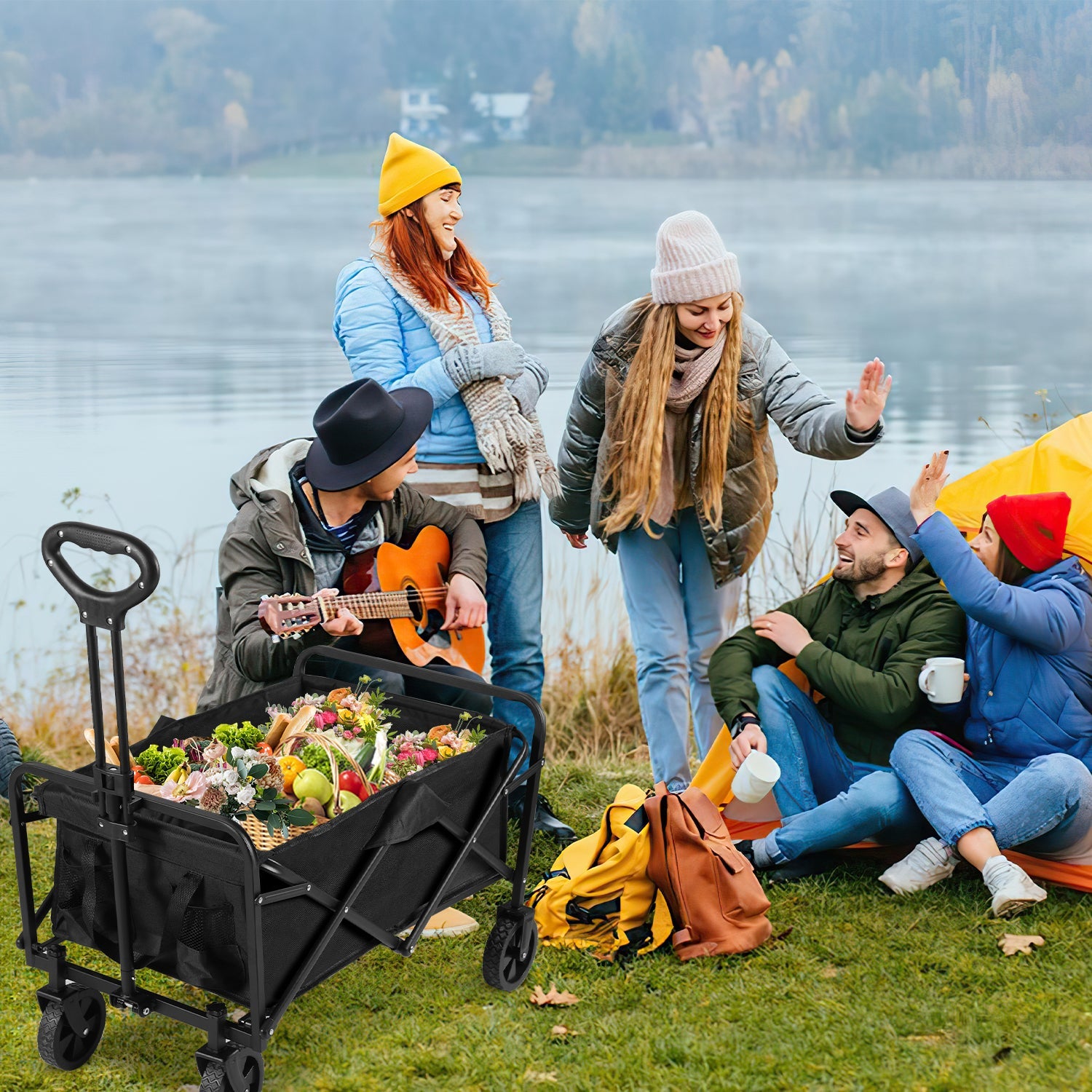 Cosmo Go Bollerwagen Transportwagen Faltbar 60L