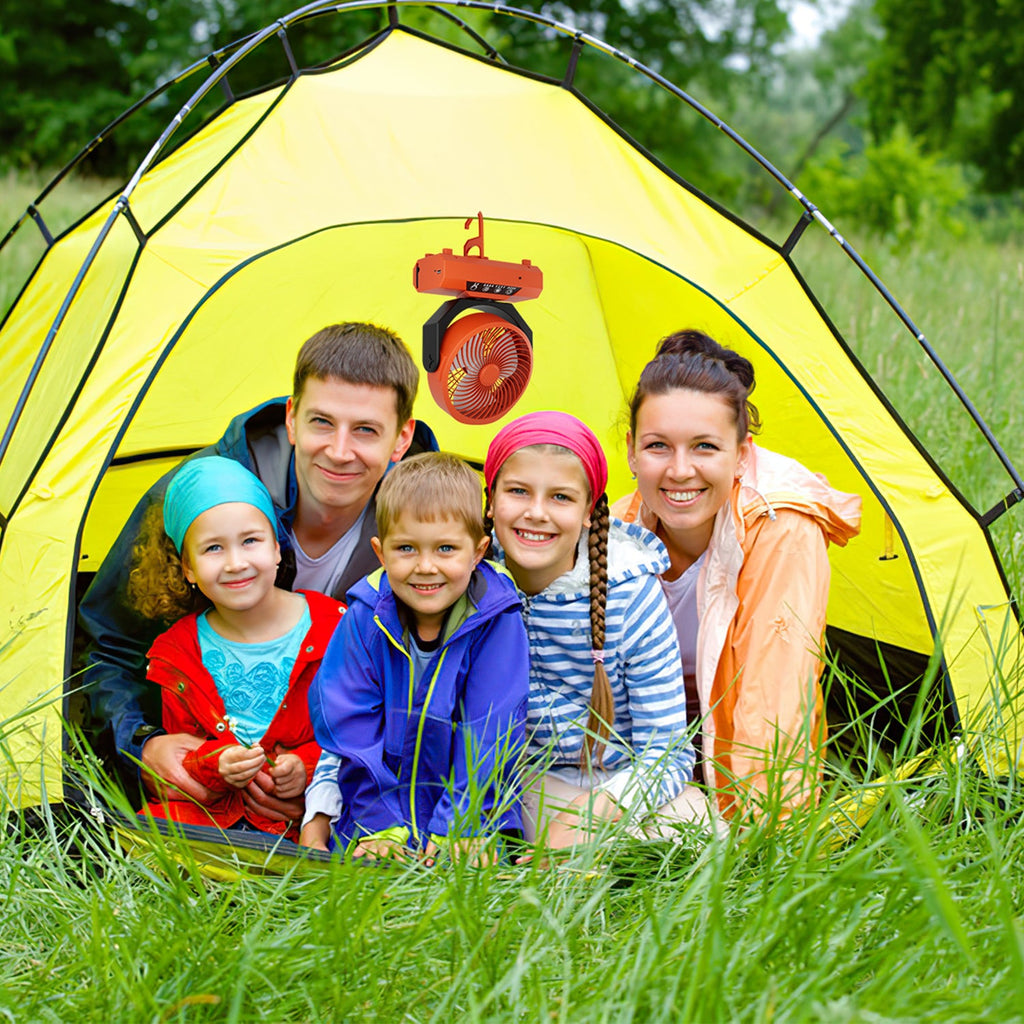 Cosmo Go Camping ventilator mit Haken & LED-Laterne 20000mAh