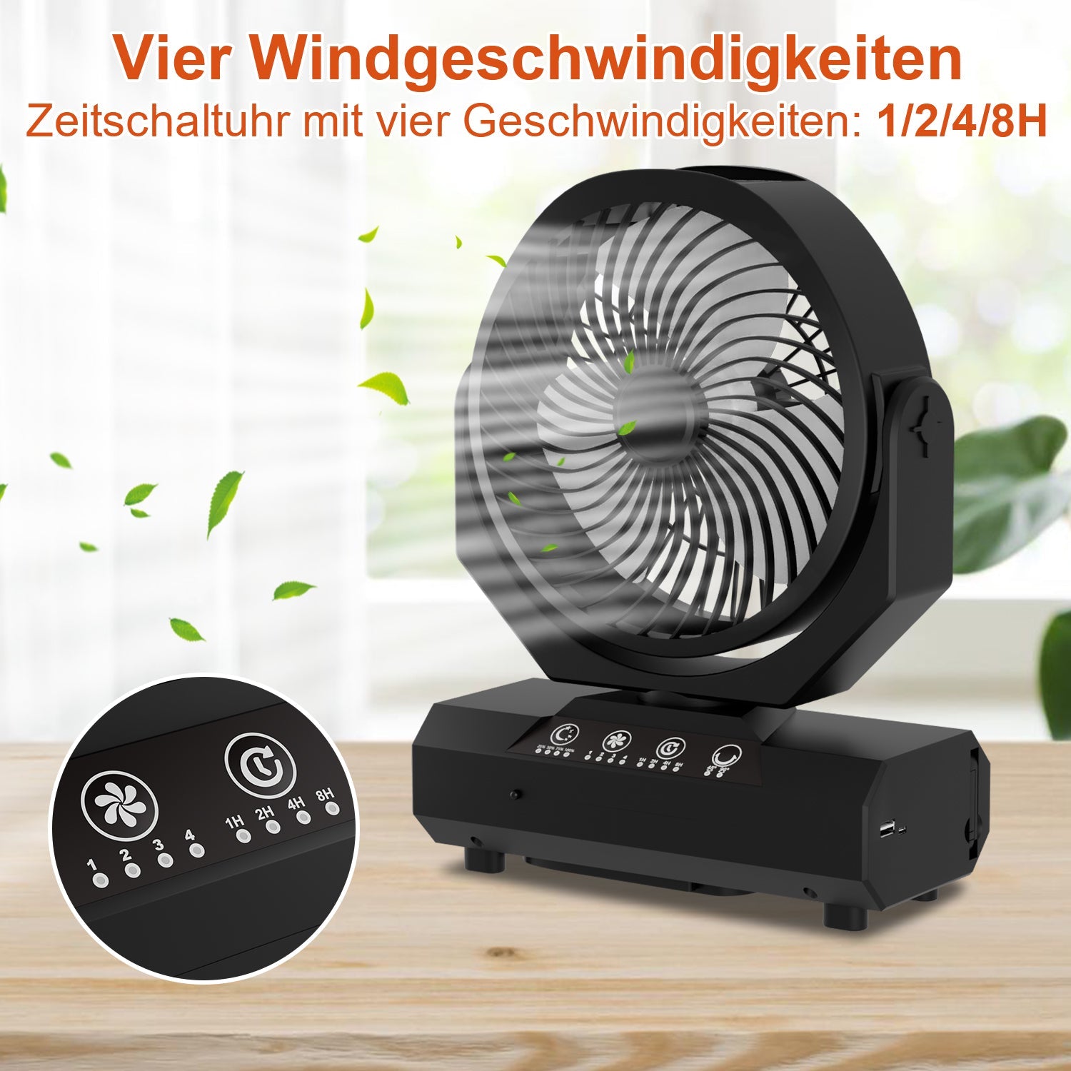 Cosmo Go Camping ventilator mit Haken & LED-Laterne 20000mAh