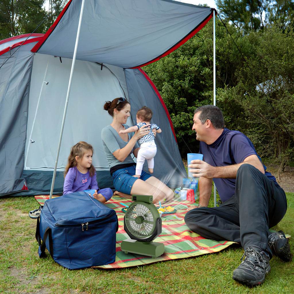 Cosmo Go Camping ventilator mit Haken & LED-Laterne 20000mAh