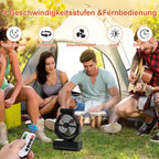 Cosmo Go Camping ventilator mit Haken & LED-Laterne 20000mAh