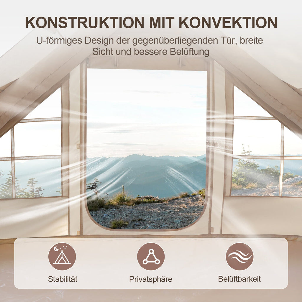 Cosmo Go Aufblasbares Campingzelt mit Dachfenster 6.3㎡