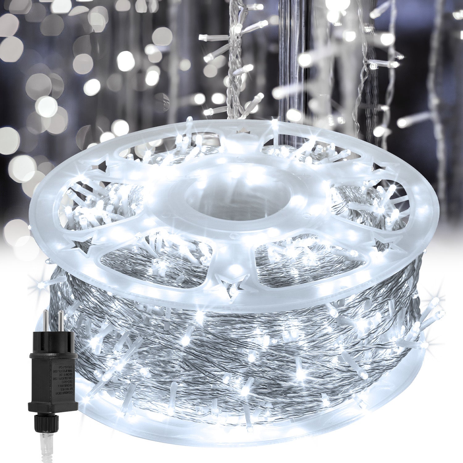 Cosmo Go LED Lichterkette IP44 10m-200m Weiß Kabel