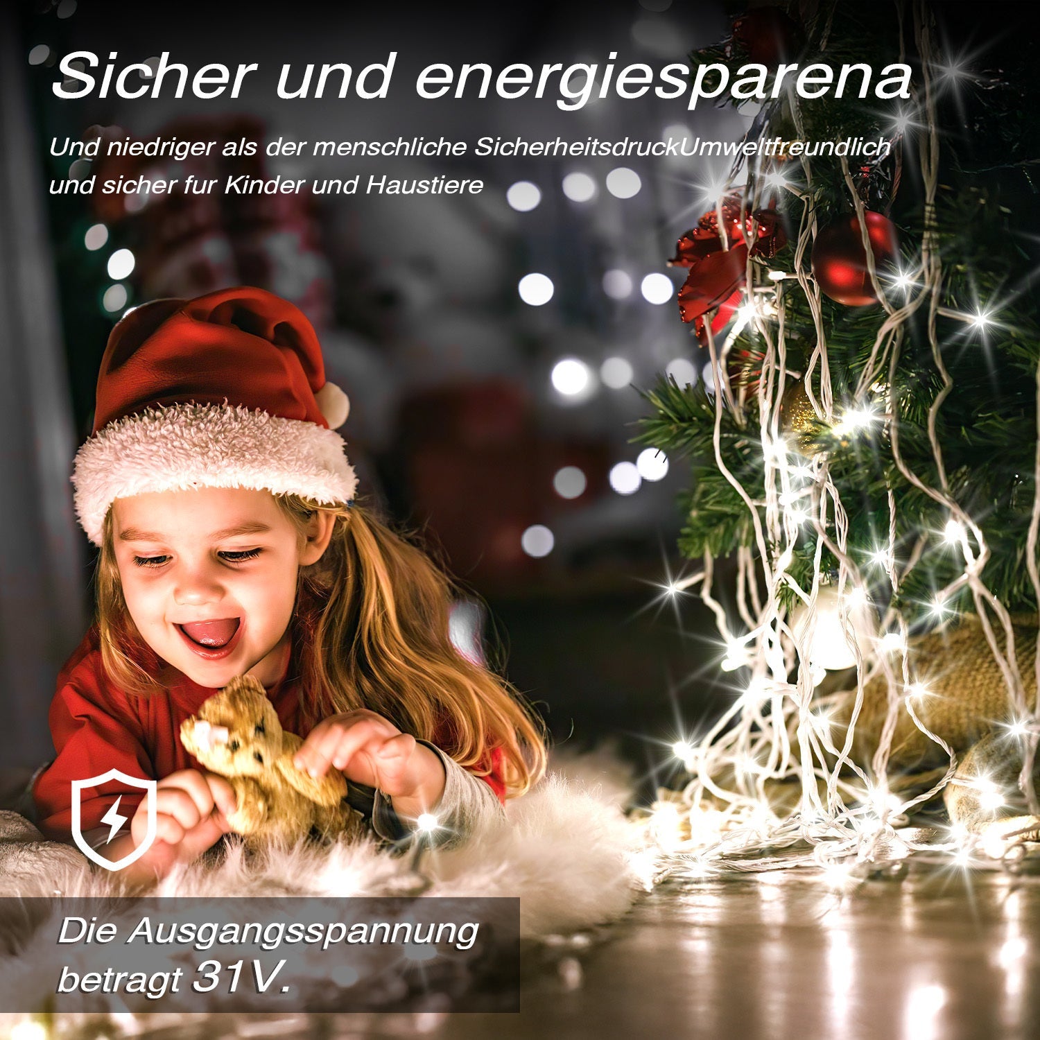 Cosmo Go LED Lichterkette IP44 10m-200m Weiß Kabel