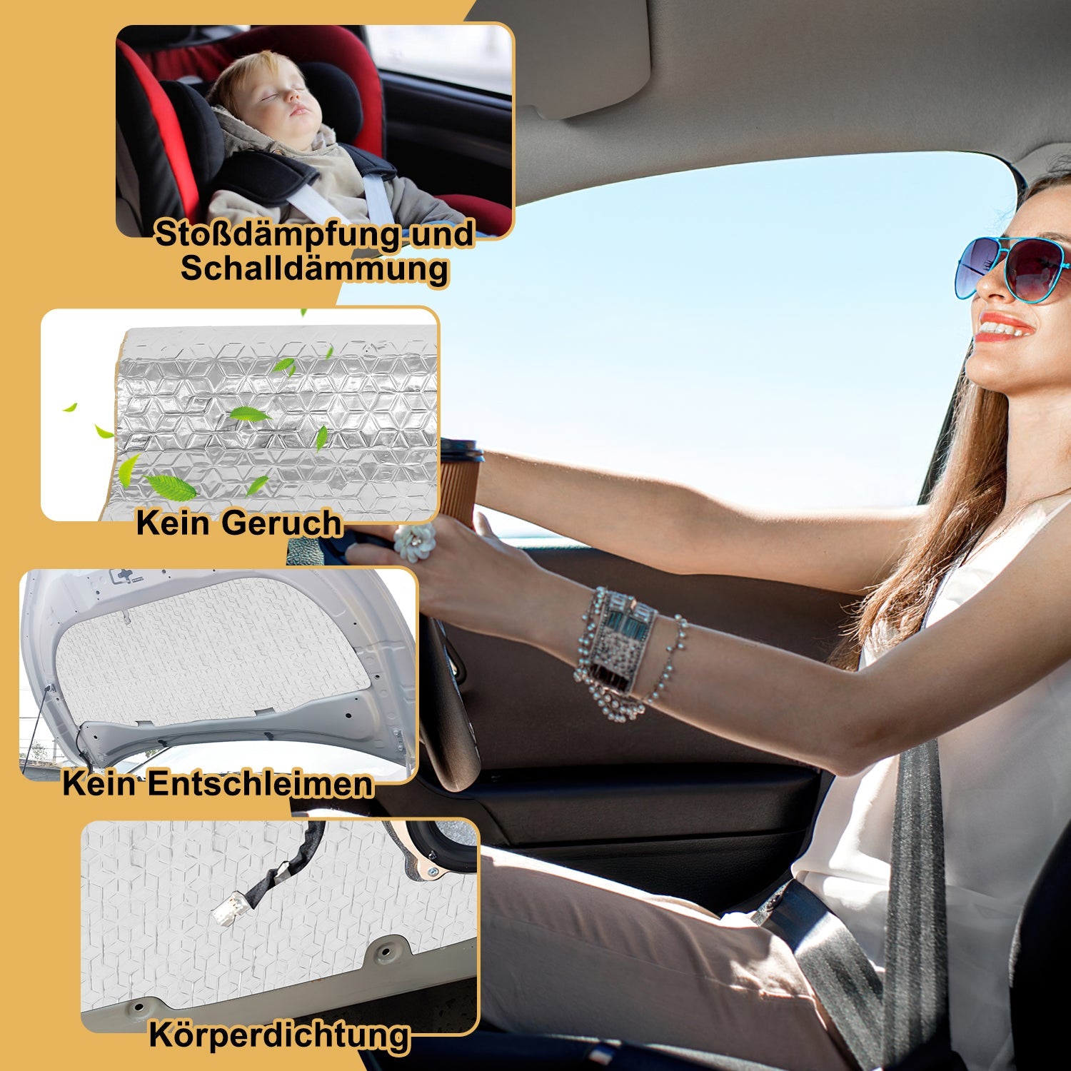 Cosmo Go Dämmmatte Auto Alubutyl Selbstklebend 2m/4m