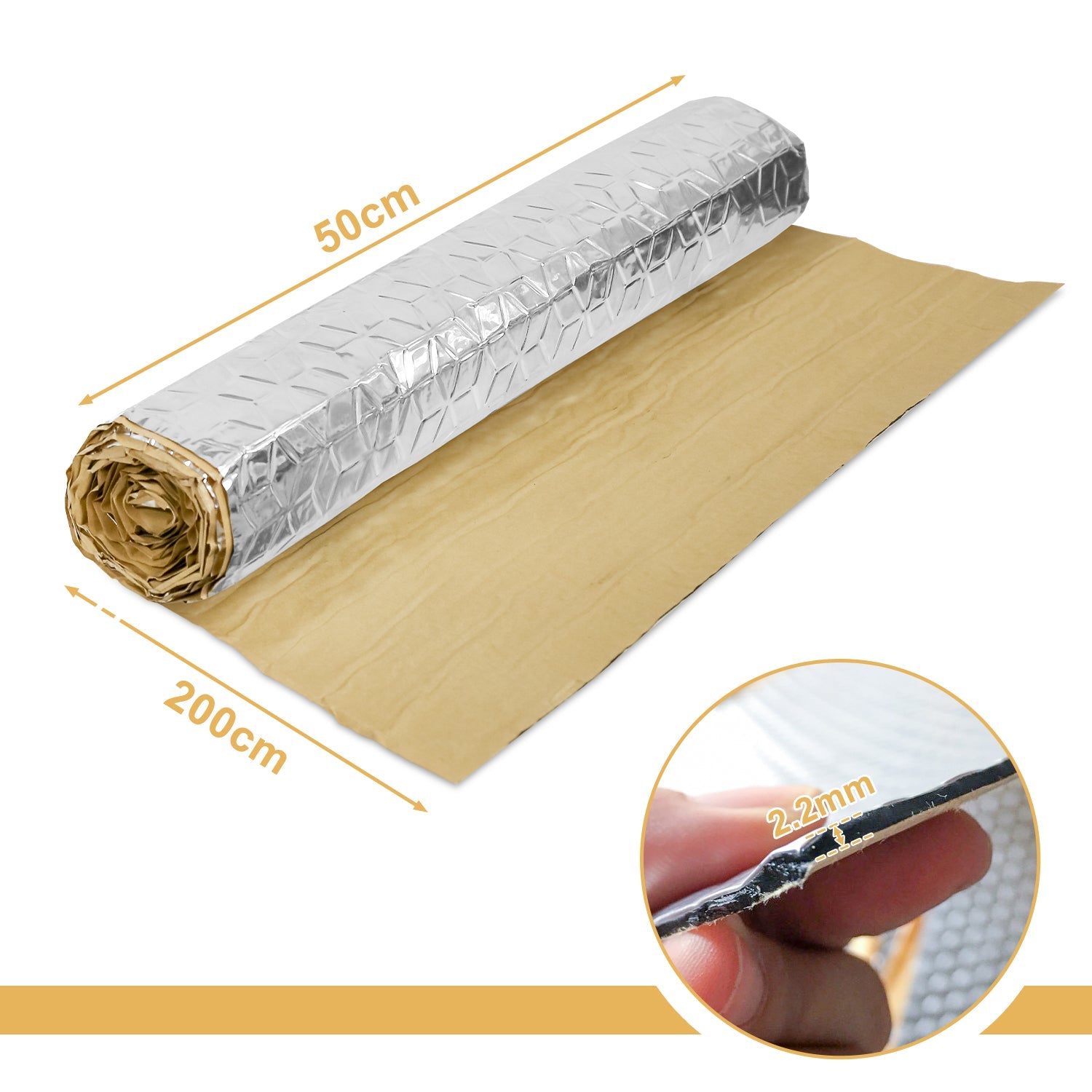 Cosmo Go Dämmmatte Auto Alubutyl Selbstklebend 2m/4m