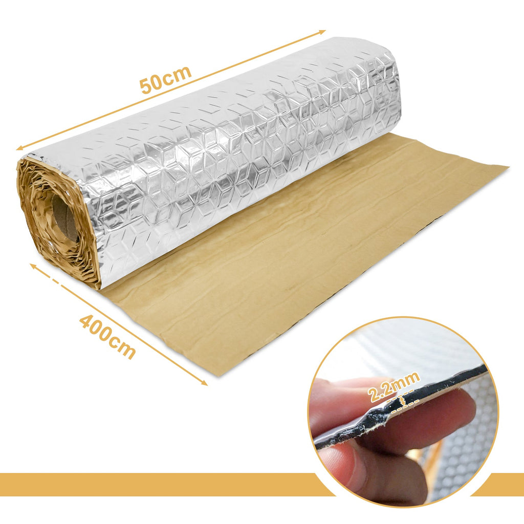 Cosmo Go Dämmmatte Auto Alubutyl Selbstklebend 2m/4m