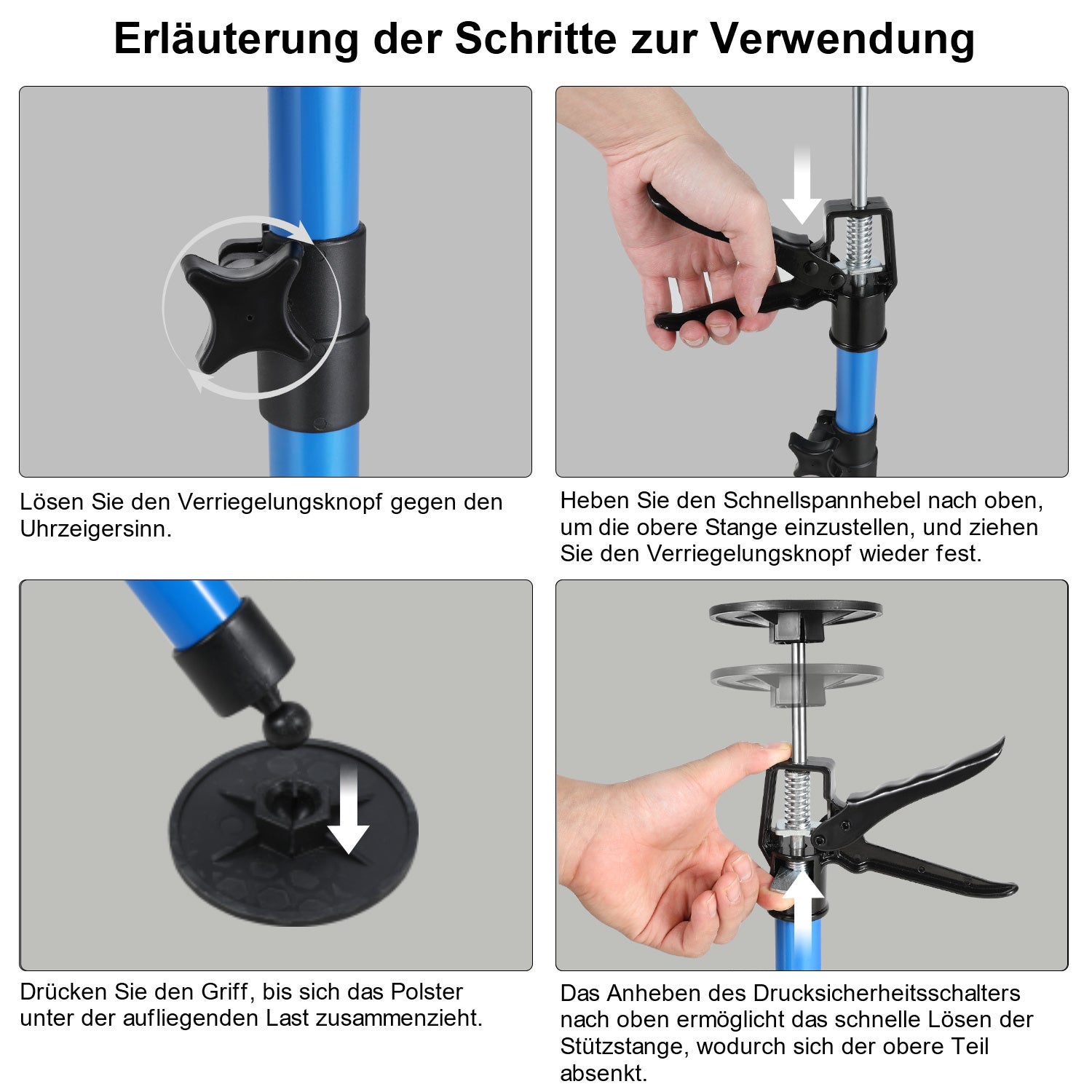 Cosmo Go Deckenstütze Teleskopstütze bis 50 kg 115-290cm