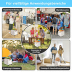 Cosmo Go Klappbarer Einkaufswagen 45L/50L mit Deckel