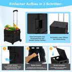 Cosmo Go Klappbarer Einkaufswagen 45L/50L mit Deckel