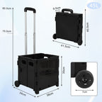 Cosmo Go Klappbarer Einkaufswagen 45L/50L mit Deckel