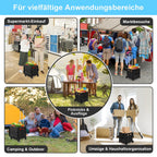 Cosmo Go Klappbarer Einkaufswagen 45L/50L mit Deckel