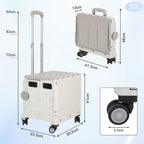 Cosmo Go Klappbarer Einkaufswagen 45L/50L mit Deckel