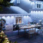 Cosmo Go Eiszapfen Eisregen Lichterkette mit Fernbedienung 10m/15m