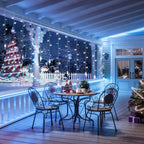 Cosmo Go Eiszapfen Eisregen Lichterkette mit Fernbedienung 10m/15m