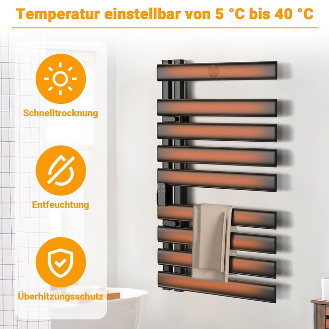 Cosmo Go Elektrisch Handtuchhalter Badheizkörper Wandbehang 425W Main Image