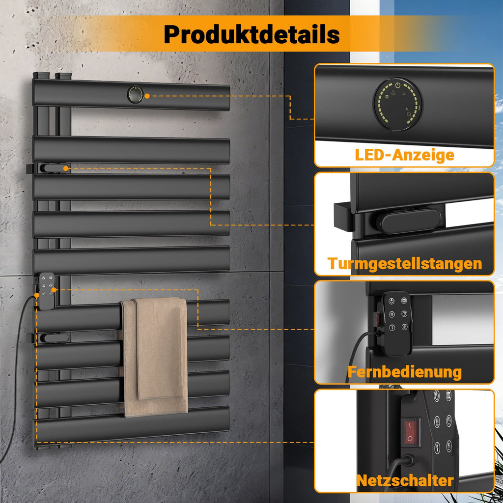 Cosmo Go Elektrisch Handtuchhalter Badheizkörper Wandbehang 425W