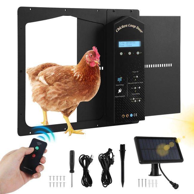 Cosmo Go Automatische Hühnerklappe Solar mit Lichtsensor Fernbedienung Hover Image