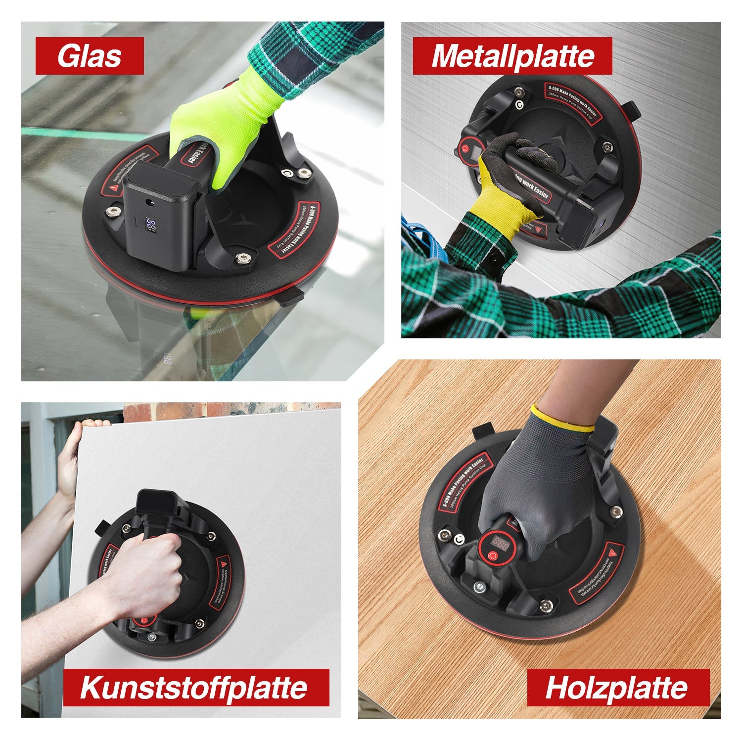 Cosmo Go Elektrischer Vakuumheber 8 Zoll Tragkraft 200kg