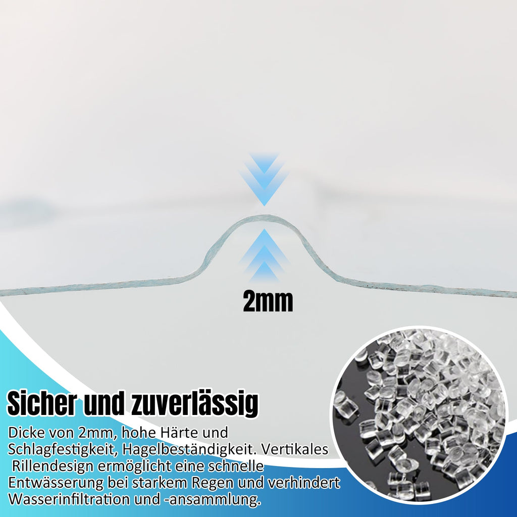 Cosmo Go FRP-Trapezblech Wellplatten 2mm für Dachplatten 3-10 Stück