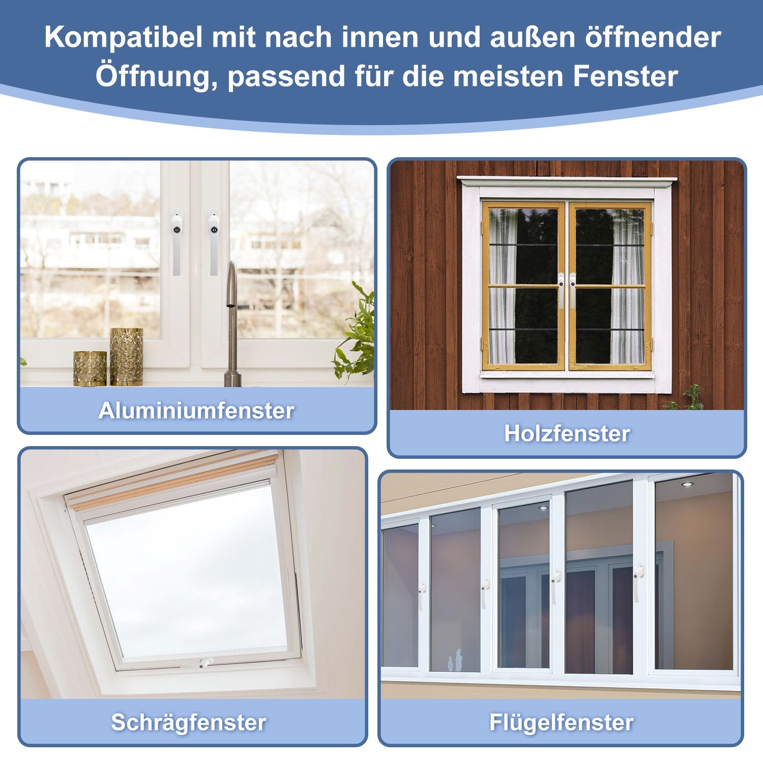 Cosmo Go Fenstergriff Abschließbar Aluminium mit Key