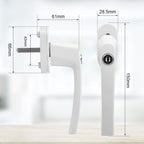 Cosmo Go Fenstergriff Abschließbar Aluminium mit Key