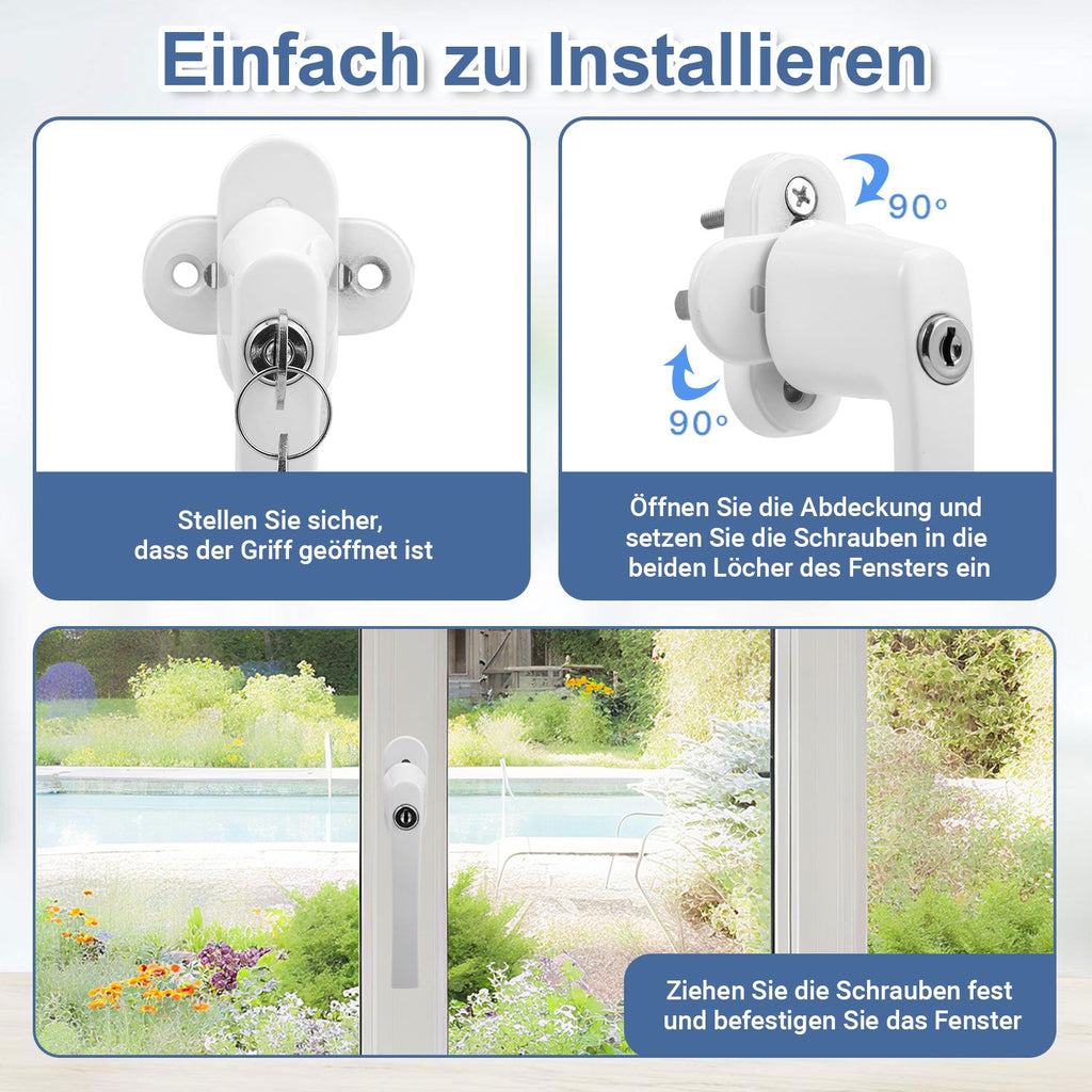 Cosmo Go Fenstergriff Abschließbar Aluminium mit Key