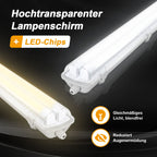 Cosmo Go LED Feuchtraumleuchte 2x 18W 120 cm T8 Neutralweiß/Kaltweiß
