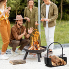 Cosmo Go Feuerholzablage Kaminholzkorb mit Griff Tragbarer