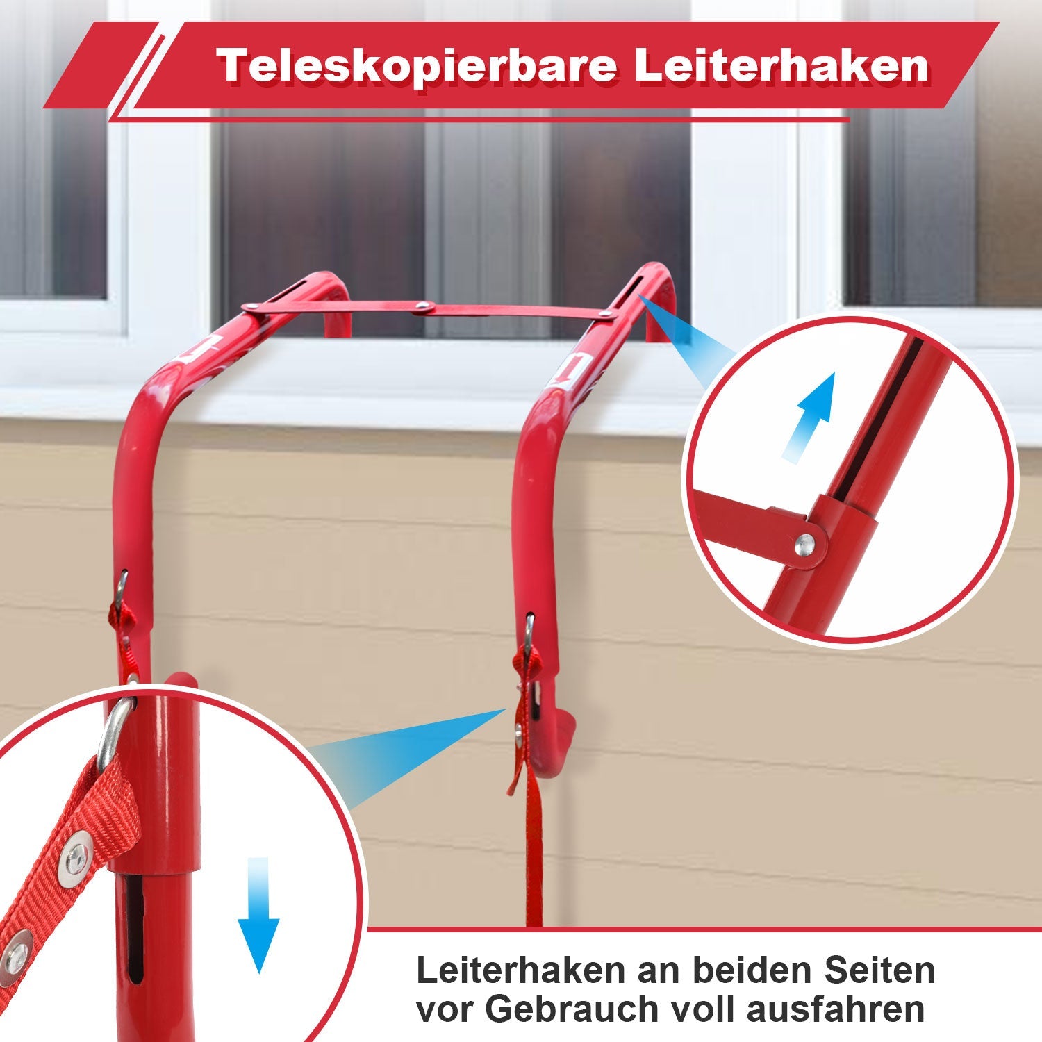 Cosmo Go Feuerleiter Rettungsleiter bis 4.5m Tragfähigkeit 450kg