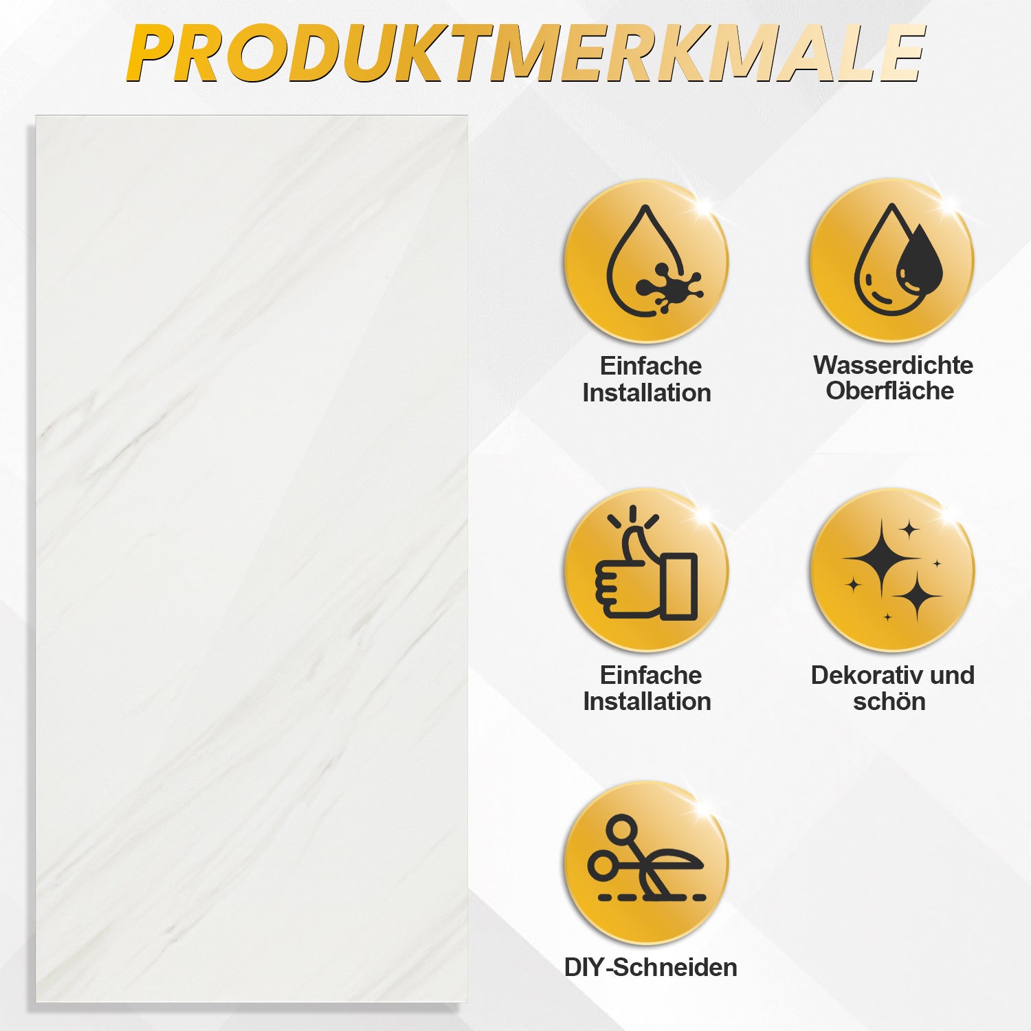 Cosmo Go Selbstklebende Wandpaneele Fliesenaufkleber 60x30cm 10x