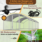 Cosmo Go Hühnerstall Freilaufgehege Kuppeldach Verzinktem Stahl 3x8x2m