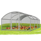 Cosmo Go Hühnerstall Freilaufgehege Kuppeldach Verzinktem Stahl 3x6x2m