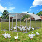 Cosmo Go Hühnerstall Freilaufgehege Kuppeldach Verzinktem Stahl 3x4x2m