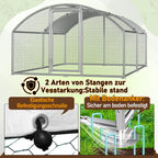 Cosmo Go Hühnerstall Freilaufgehege Kuppeldach Verzinktem Stahl 3x4x2m