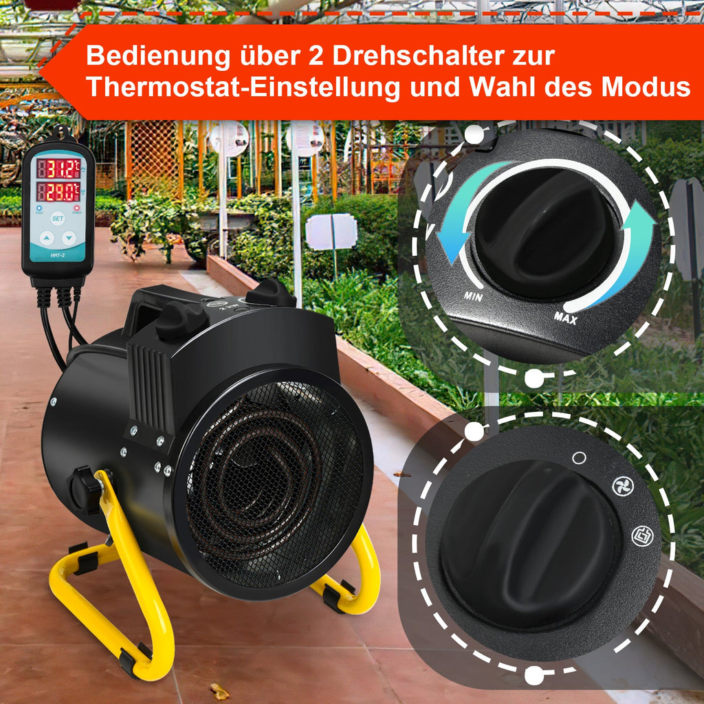 Cosmo Go Frostwächter mit Thermostat Gewächshaus 2000W IPX4