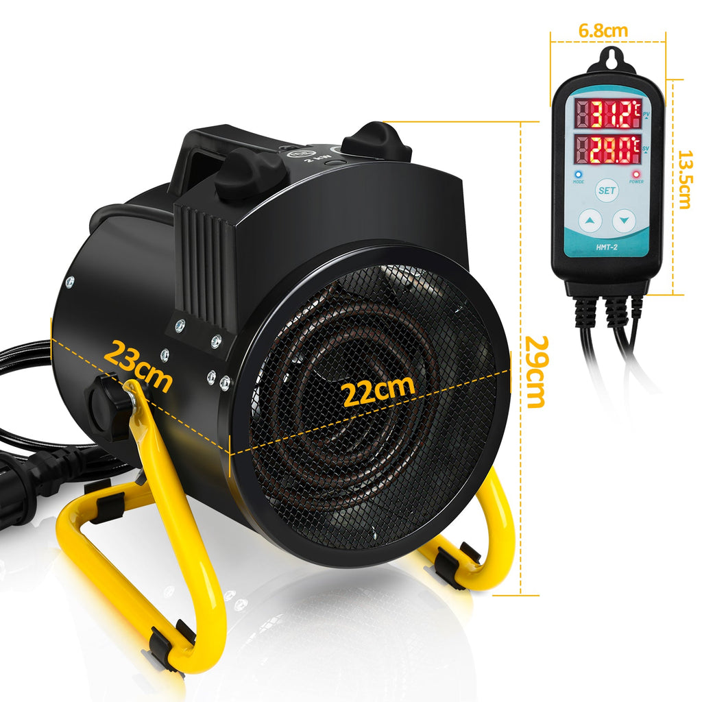 Cosmo Go Frostwächter mit Thermostat Gewächshaus 2000W IPX4