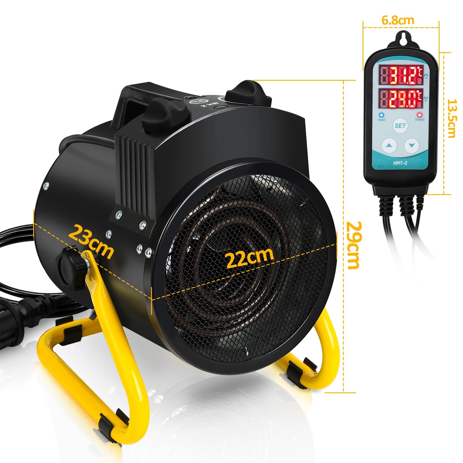 Cosmo Go Frostwächter mit Thermostat Gewächshaus 2000W IPX4