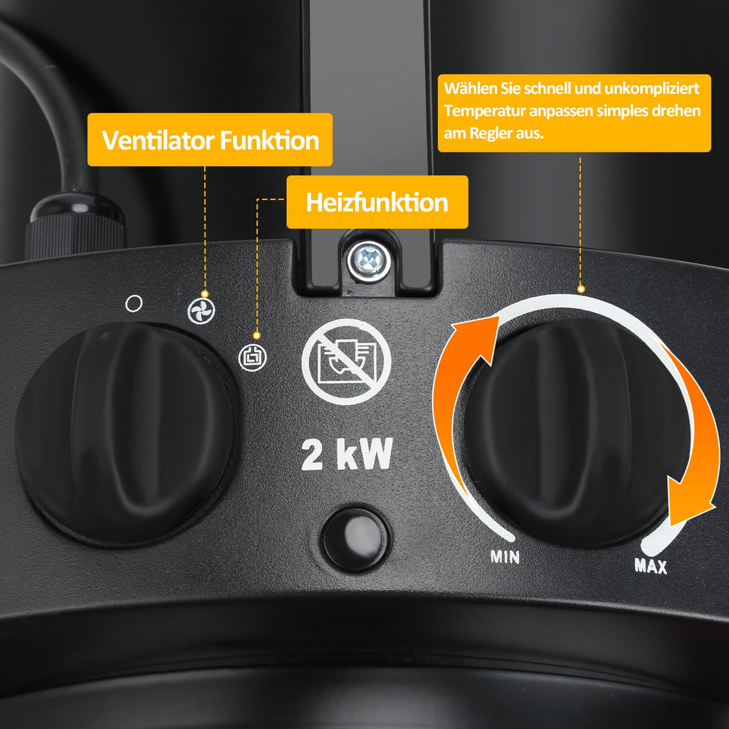 Cosmo Go Frostwächter mit Thermostat Gewächshaus 2000W IPX4