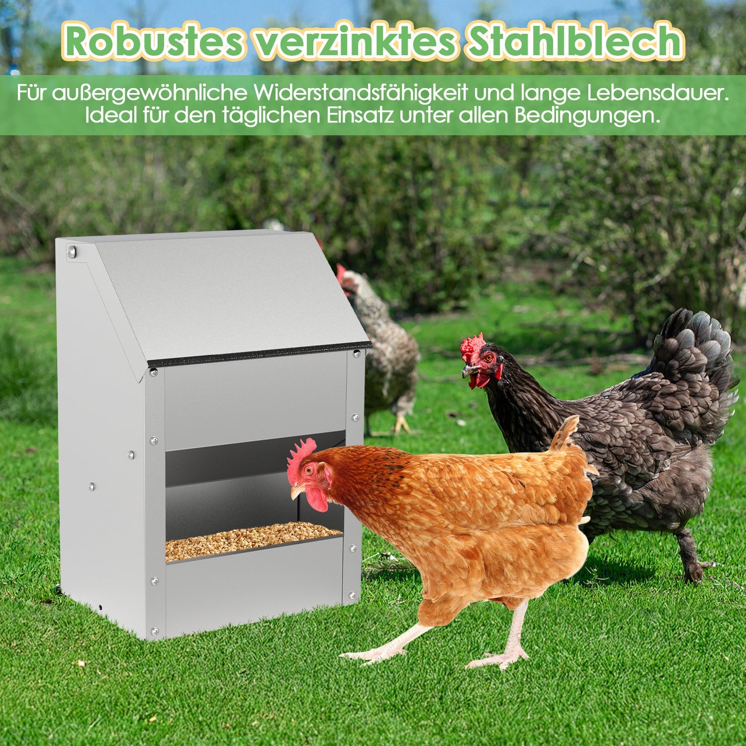 Cosmo Go Futterautomat Futterspender Edelstahl 5/15kg