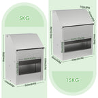 Cosmo Go Futterautomat Futterspender Edelstahl 5/15kg