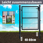 Cosmo Go Gartentor Gartentür Anthrazit Inkl. Schloss(Verschiedene Griffe)