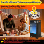 Cosmo Go Gasheizer 3800W Gasheizung für Gasflaschen Faltbarer mit EU Adapter